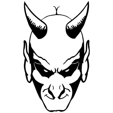 Devil With Big Ears And Horns Sticker