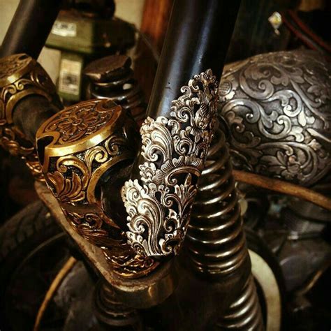 Metal Engraving Steampunk Motorcycle Motorcycle Art Bike Art Custom