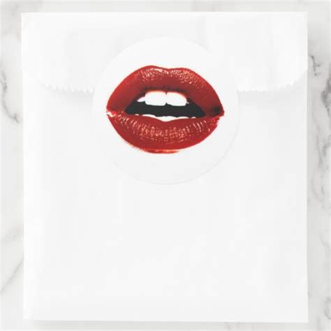 Red Lips Stickers Zazzle