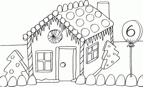 Gingerbread House Coloring Pages To Print Coloring Home