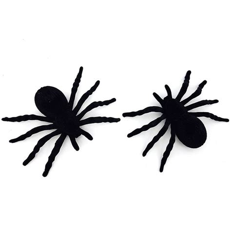 Bufftee Happy Halloween Twin Spider Pack Fake Spiders Props Scary