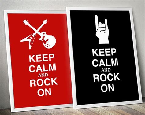 Printable Keep Calm And Rock On Posters In Black And Red Rock Star