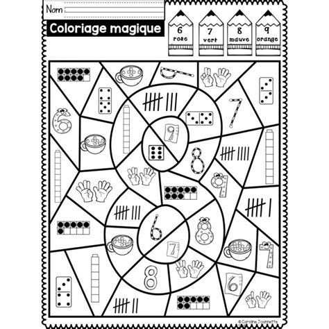 Coloriage Magique Nombres 1 10