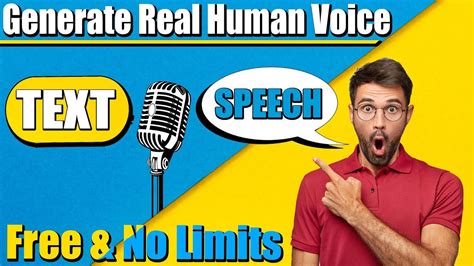 How To Make And Generate Real Human Voice Text To Speech Free And No Limits Youtube