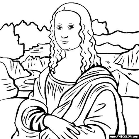 Leonardo da vinci was born on april 15, 1452 in vinci, italy. 100% free coloring page of Leonardo Da Vinci painting ...