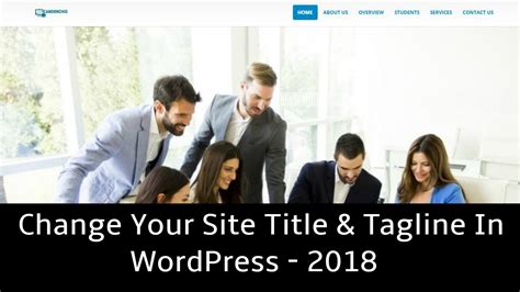 How To Remove Just Another Wordpress Site Tagline YouTube