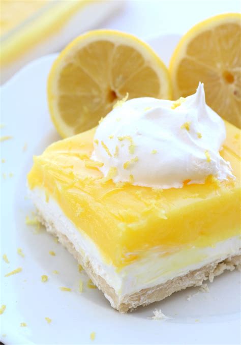 Layered Lemon Dessert Recipe Lemon Desserts Lemon Dessert Recipes Desserts