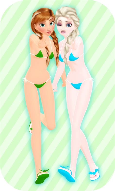 Mmd Bikini Anna And Elsa Model Dl By Finnyeh D7e6 By 180jas180 On