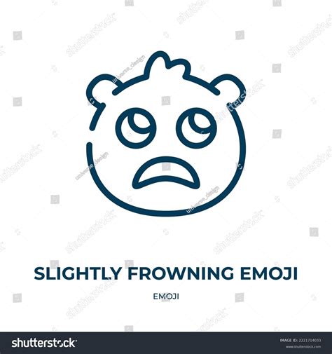 Slightly Frowning Emoji Icon Linear Vector Stock Vector Royalty Free