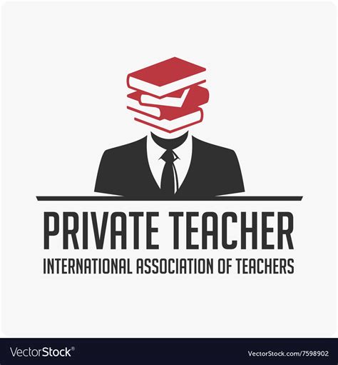 Private Teacher Logo Royalty Free Vector Image