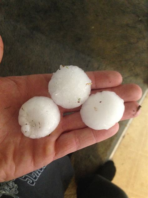 Holy Hail Some Of The Biggest Hail Balls From Mondays Storm