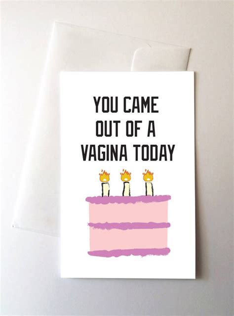 Vagina Joke Funny Happy Birthday Card Etsy My Xxx Hot Girl