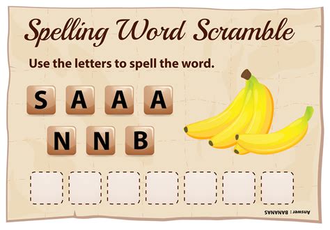 Scramble Words For Kids Template Game Templates