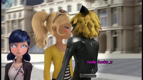 miraculous ladybug chloe and chat noir s first kiss [speededit] youtube