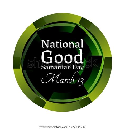 National Good Samaritan Day Suitable Greeting Stock Vector Royalty