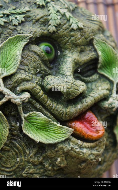 Green Man Sculpture By Steve Whitehouse Stock Photo Alamy