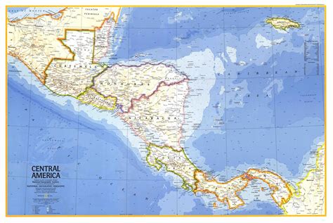 Central America Published 1973 National Geographic Shop Mapworld