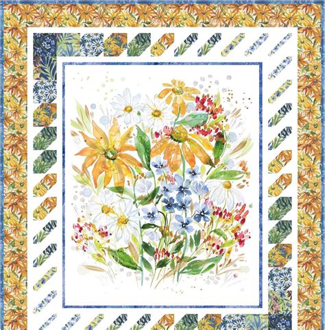 Sewing And Needlecraft Wild Flower Fields Quilt Pattern By Laura Muir And