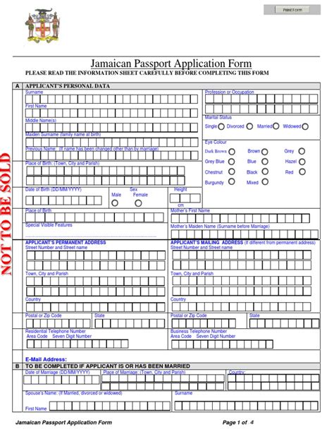 Fingerprints of the applicant (applicants under the age of 14 are exempt). Jamaica Passport Application Compressed | Birth ...