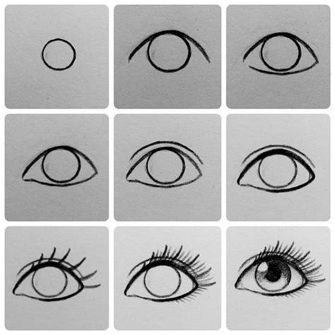 Draw eyelid crease and eyebrows. How To Draw An EYE - 40 Amazing Tutorials And Examples ...