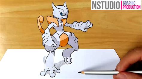 How To Draw Pokemon Mega Mewtwo X Youtube