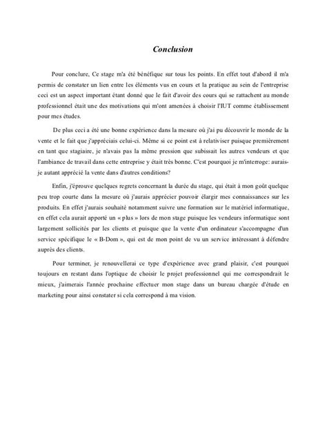 15+ conclusion rapport de stage 3eme exemple  alaouzarfhadjret