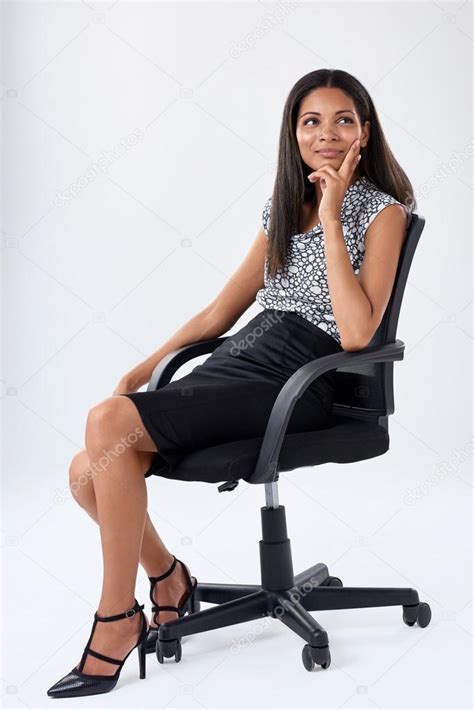 Business chair illustrations and clipart (60,602). Business woman on office chair thinking — Stock Photo ...