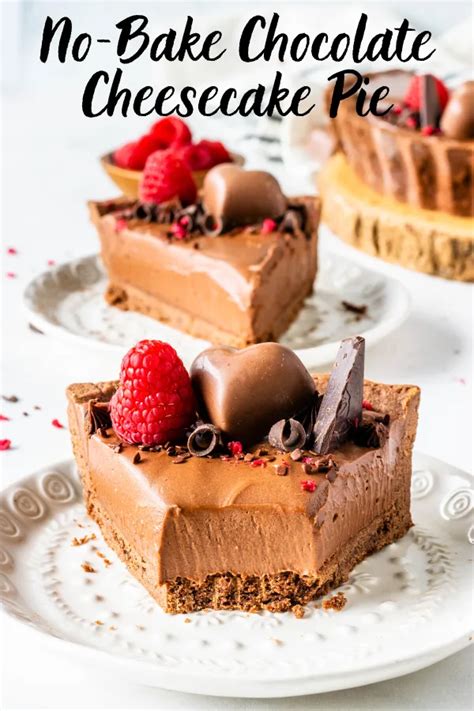 This luscious chocolate mousse cheesecake is baked in a water bath, keeping it light, creamy and chocolate mousse cheesecake. No-Bake Chocolate Cheesecake Pie | Recipe | Baking, No ...