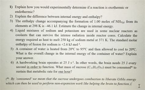 Solved Evinichn On Endothermic 2 Explain The Difference