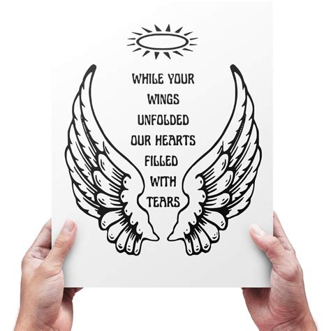Your Wings Were Ready Svg Sympathy Angel Wings Svg Memorial Etsy Uk