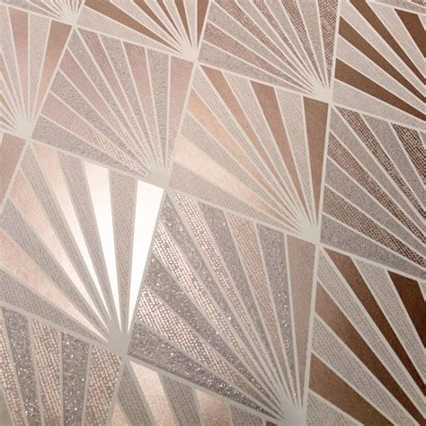 Rose Gold Pink Wallpaper Geometric Metallic Marble Trellis