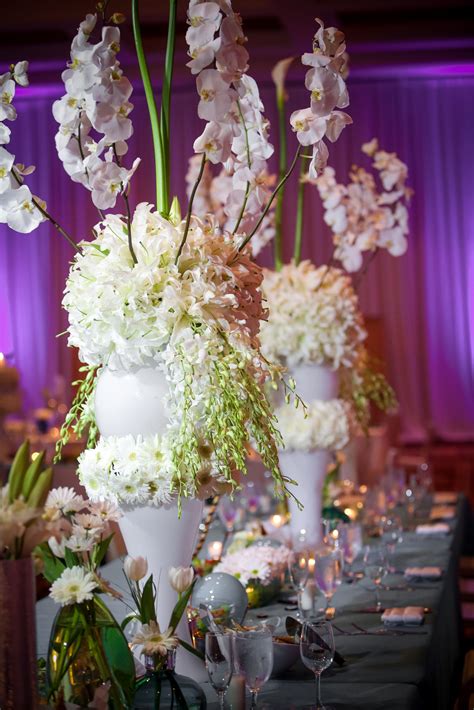 Indian Wedding White Orchid Centerpieces White Orchid Centerpiece
