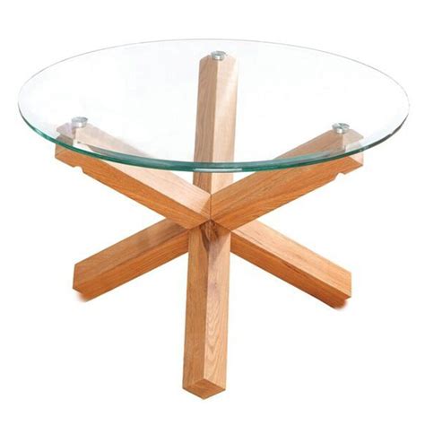 Grange Round Glass And Solid Oak Coffee Table Coffee Tables Fads