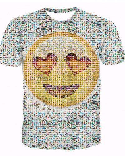 Concentrated Emoji T Shirt 3d Smiley Face Tee Short Sleeve T Shirts