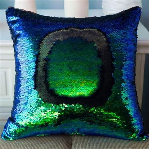 Two Tone Glitter Reversible Sequin Magical Color Changing Pillows With