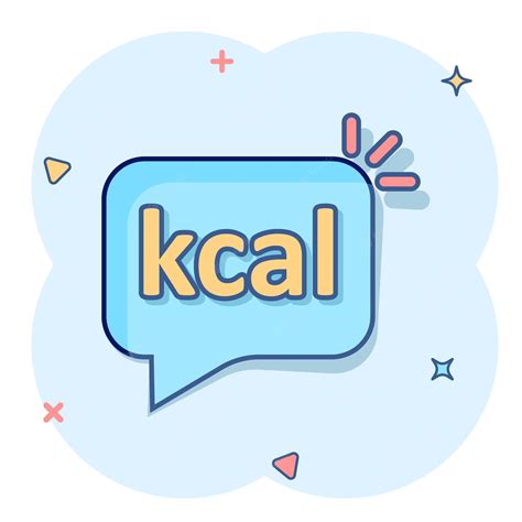 Premium Vector Kcal Icon In Comic Style Diet Cartoon Vector