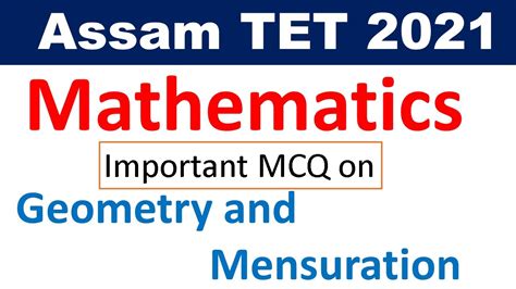 Mathematics Geometry And Mensuration 3d For Assam TET LP UP By KSK