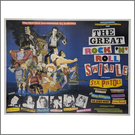 B41667 Sex Pistols Great Rock And Roll Swindle Quad Film Poster Uk Tracks