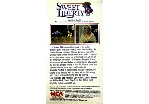 Sweet Liberty 1986 On Mca Video United States Of America Betamax