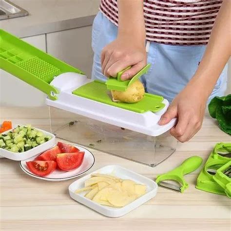 2489 Your Brand Plastic Nicer Dicer Slicer 12 In 1 Vegetable Cutter