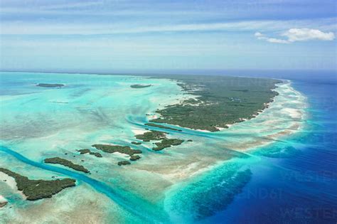 Aerial View Of Aldabra Atoll Seychelles Stock Photo