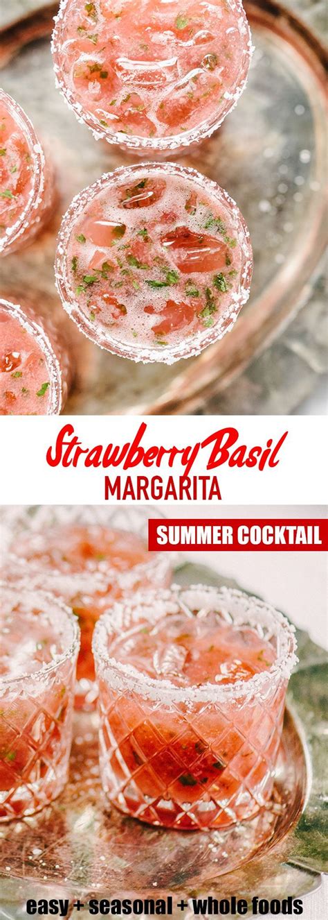 You can't go wrong with a margarita that's infused with fresh strawberries and basil leaves! Strawberry Basil Margarita Summer Cocktail | Recipe | Strawberry basil margarita, Summer ...