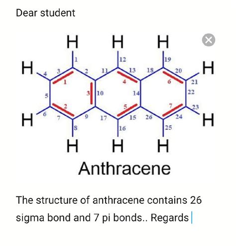 Number Of Sigma And Pi Bond In Structure Of Anthracene Chemistry