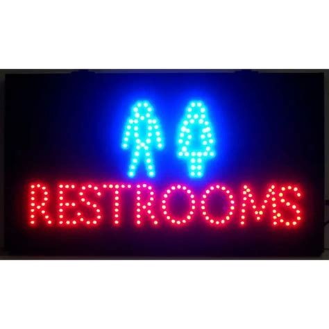 Restrooms Led Sign Business Led Signs Everything Neon