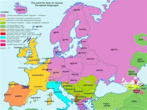 European Maps Showing Origins Of Common Words Business Insider