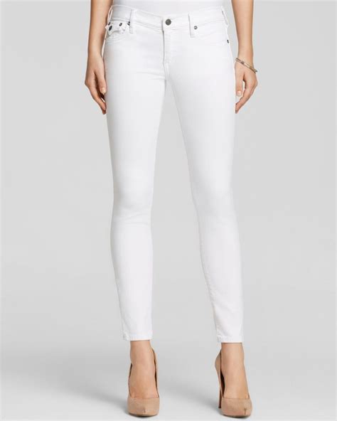 True Religion Jeans Casey Low Rise Super Skinny In Optic White Lyst