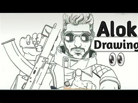 Free fire is the ultimate survival shooter game available on mobile. Easy way of drawing Alok| - YouTube