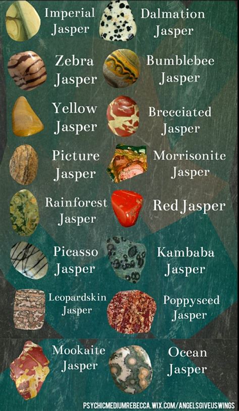 What are the different types of. Different Types of Jasper | Crystal healing stones ...