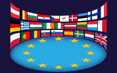 Unión Europea Banderas Estrellas Gráficos Vectoriales Gratis En