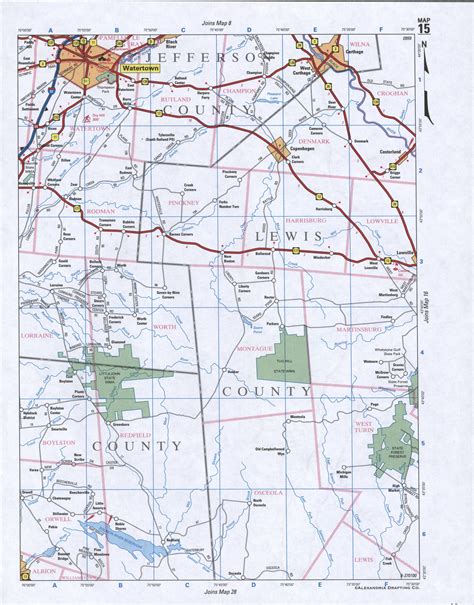 Map Of Lewis County New York State Detailed Image Map Of Lewis County